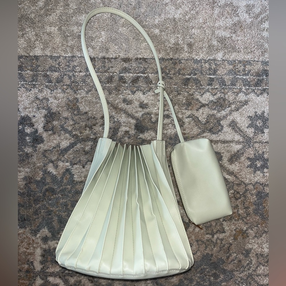 Mint colored shoulder bag